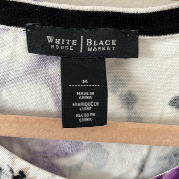 White House Black Market floral cardigan with zap buttons in size Medium - Picture 4 of 8